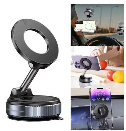 MagnoMount™ 360 — Vacuum-Lock Magnetic Car Phone Holder