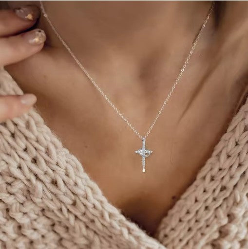 EternaFaith™ Crown Cross Necklace