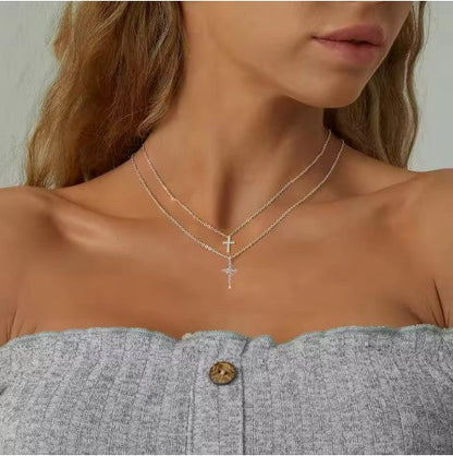 EternaFaith™ Crown Cross Necklace
